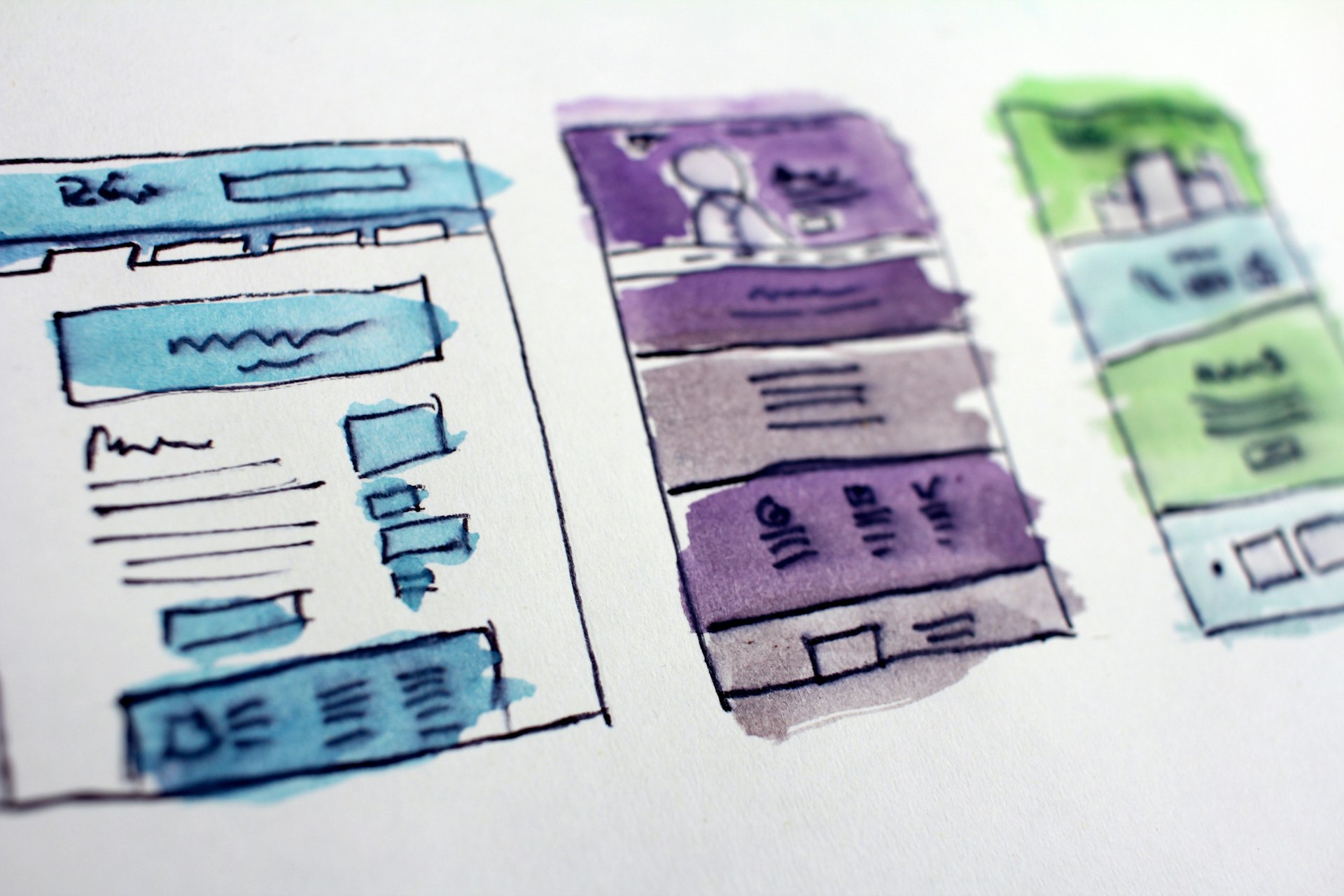 A page layout sketch marking advert slots