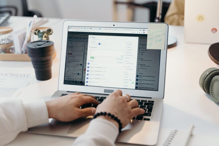 An outreach inbox open on a laptop