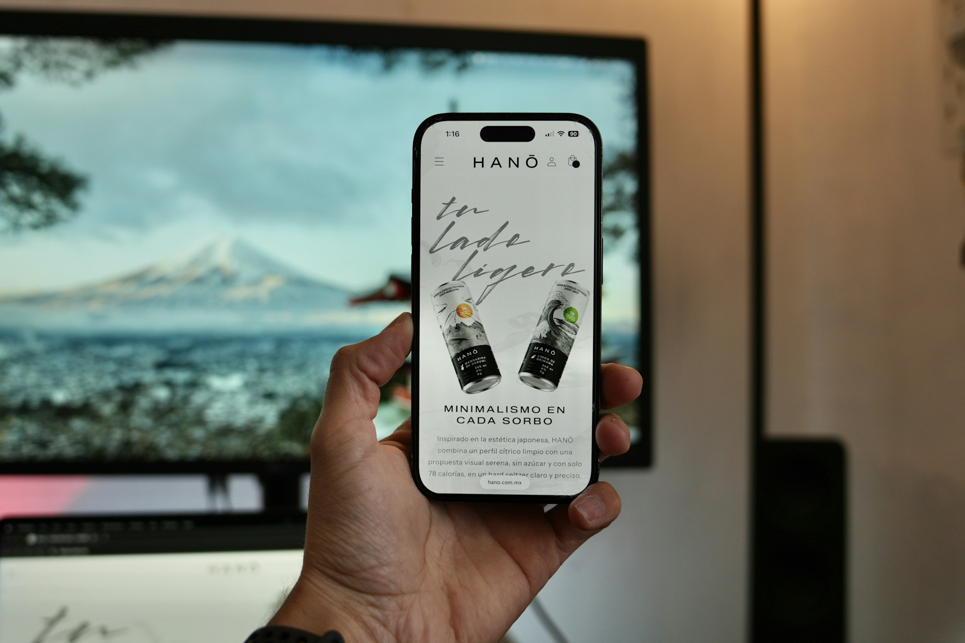 An online shop product page on a phone