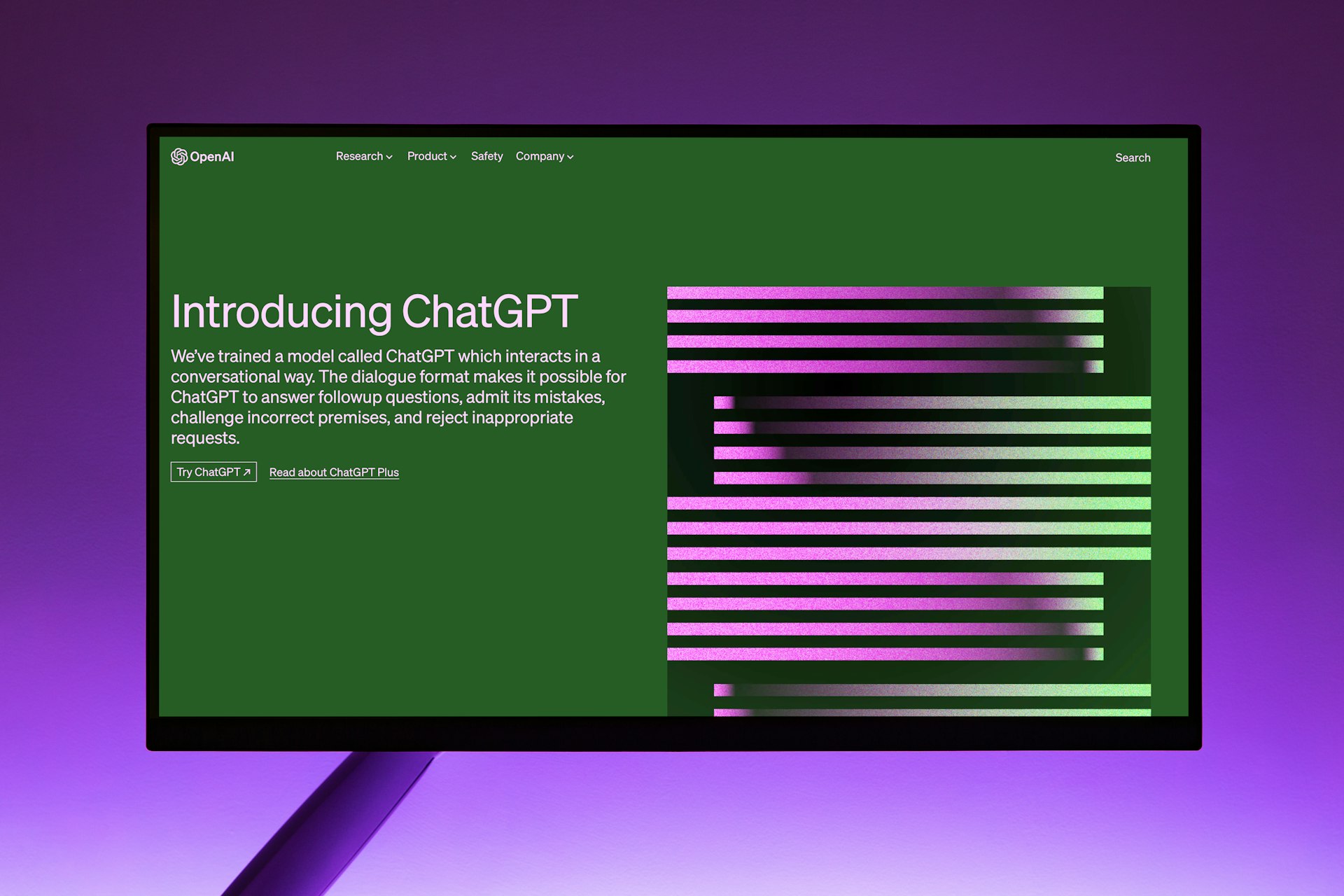 A subscription pricing page displayed on a monitor