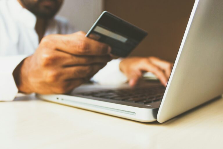 A checkout page open on a laptop
