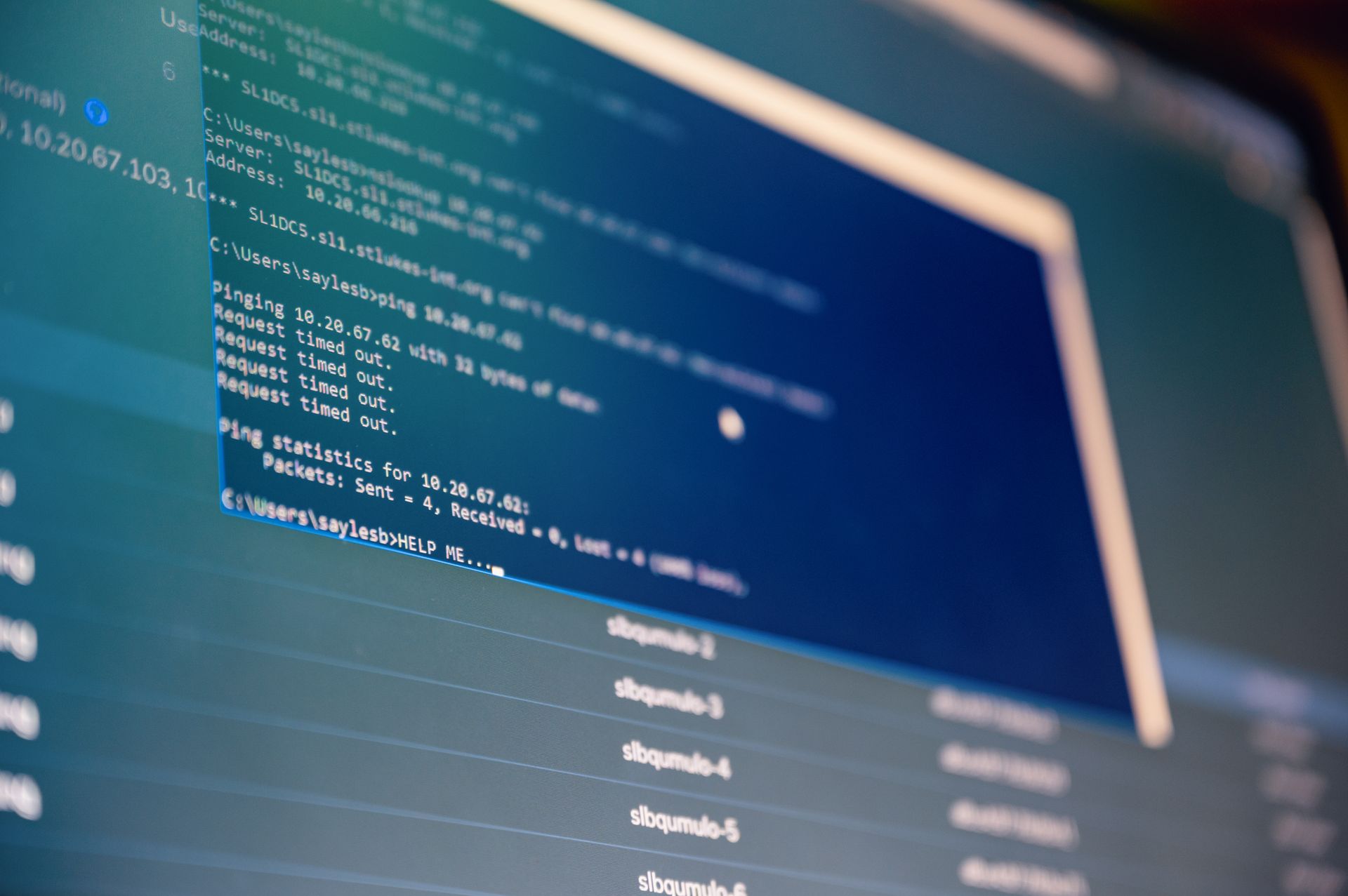 A query builder interface on screen