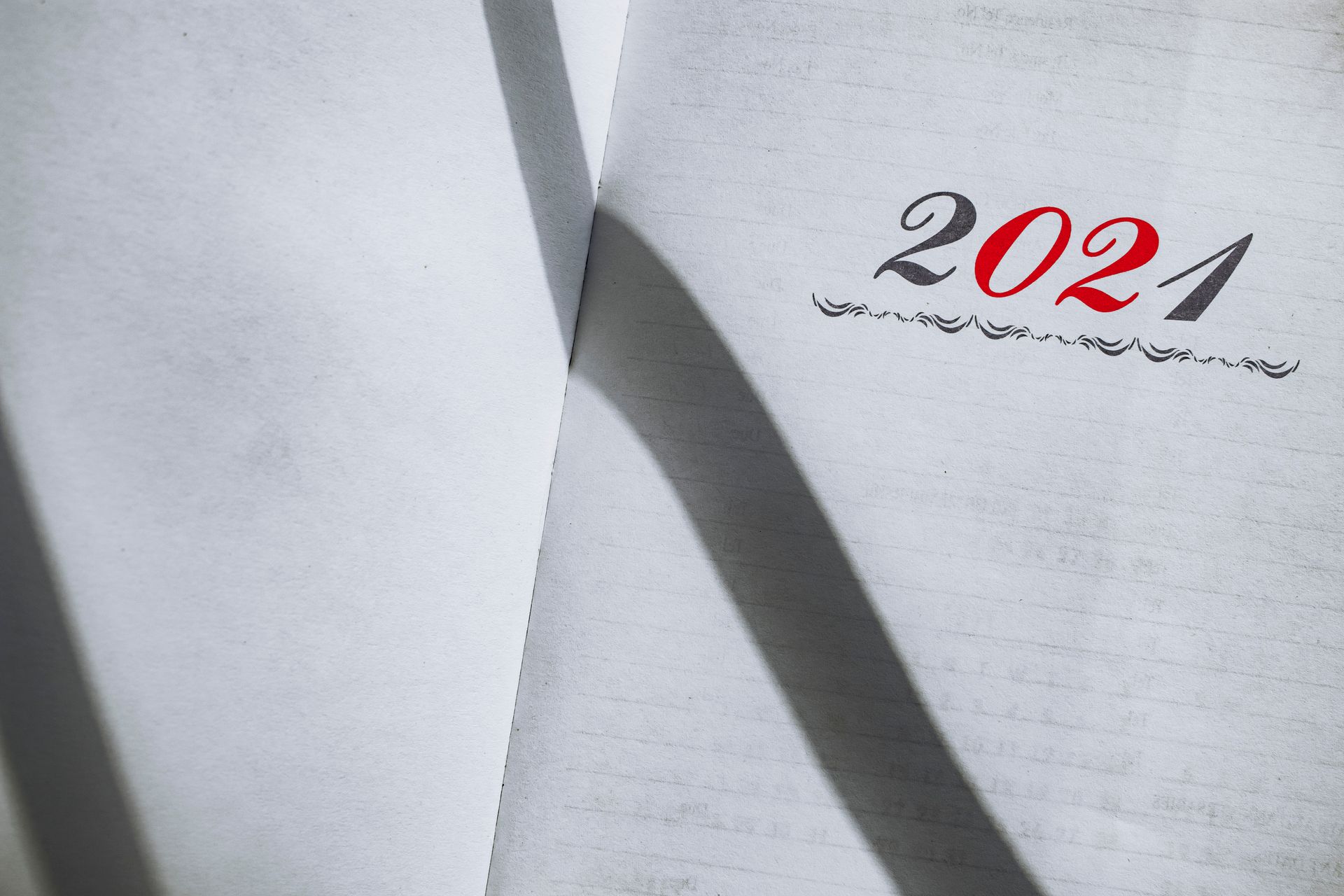 Calendar pages marking the passing years