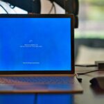 A 404 not-found page on a laptop screen