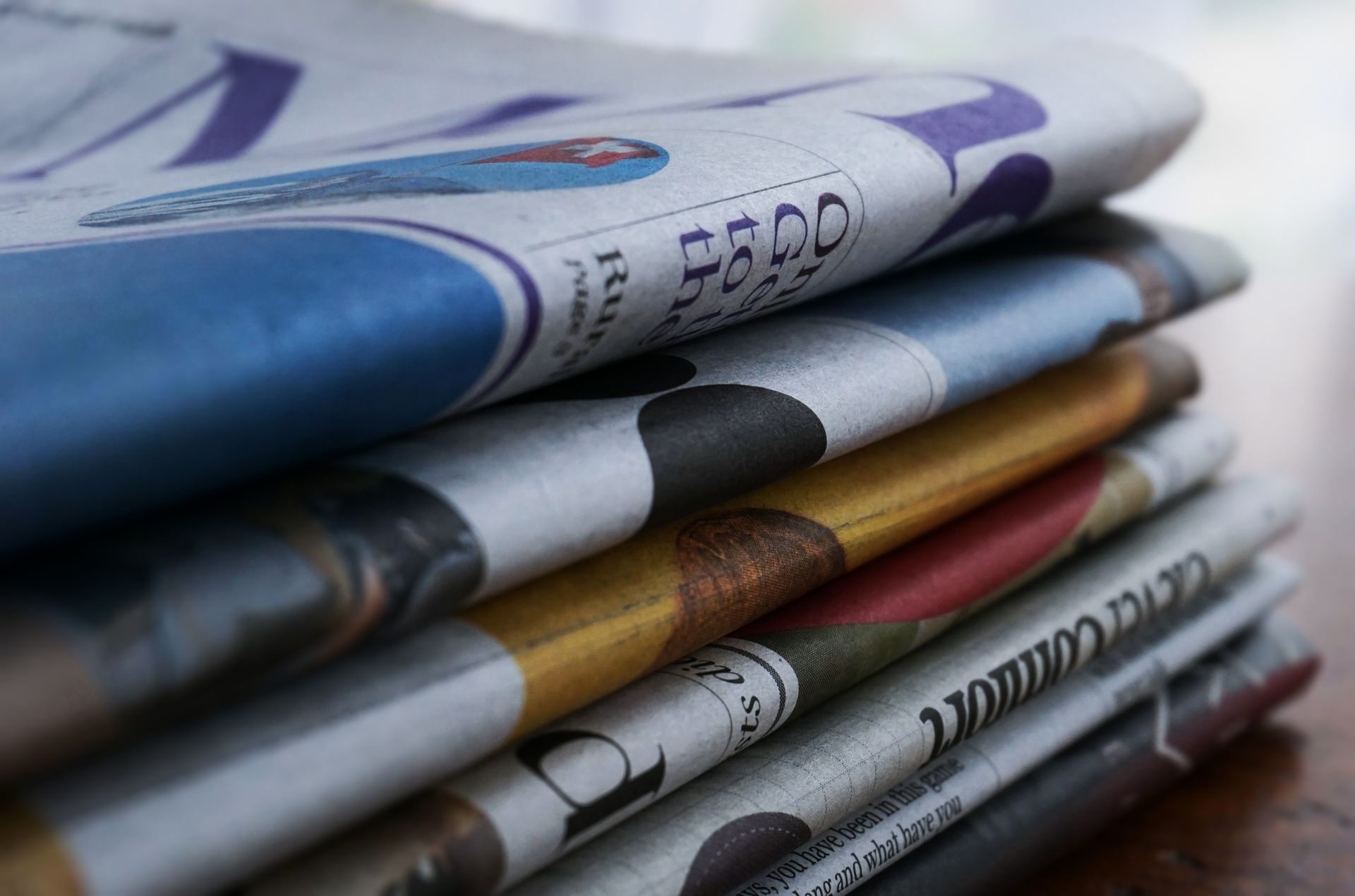 A newspaper on a doorstep