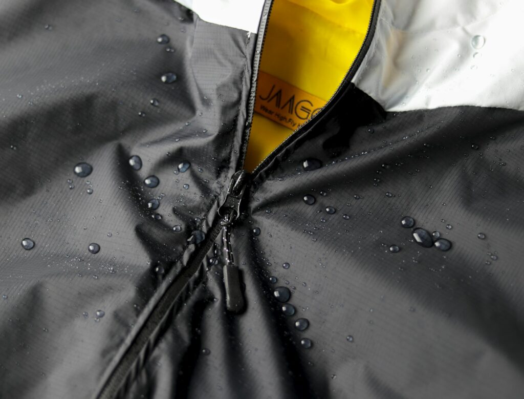 An umbrella blocking rain