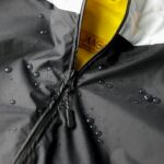 An umbrella blocking rain