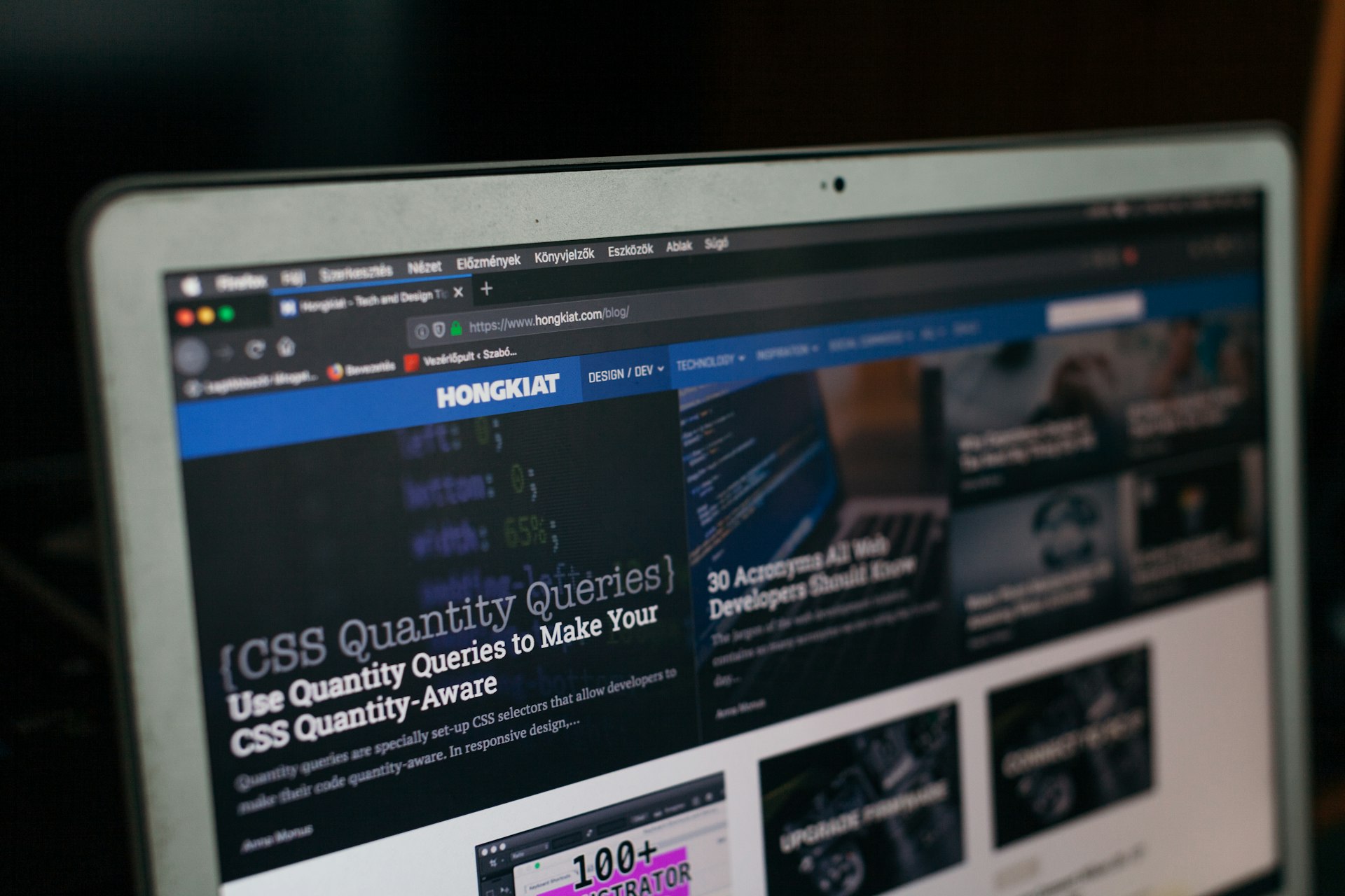 A blog page with display adverts