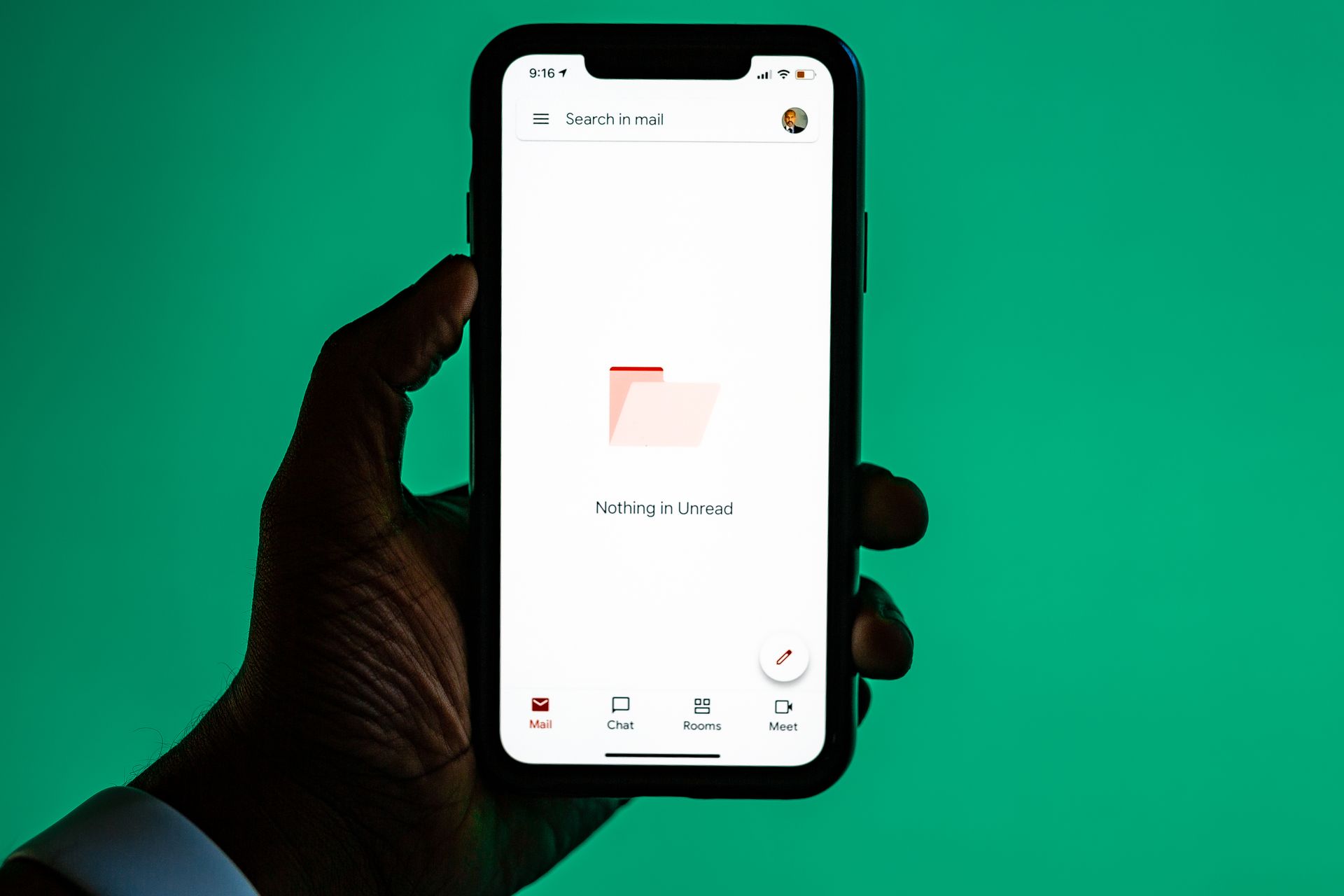 An email notification in an inbox