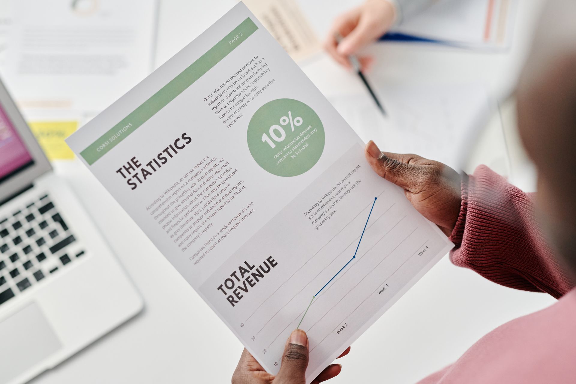 A publisher comparing revenue