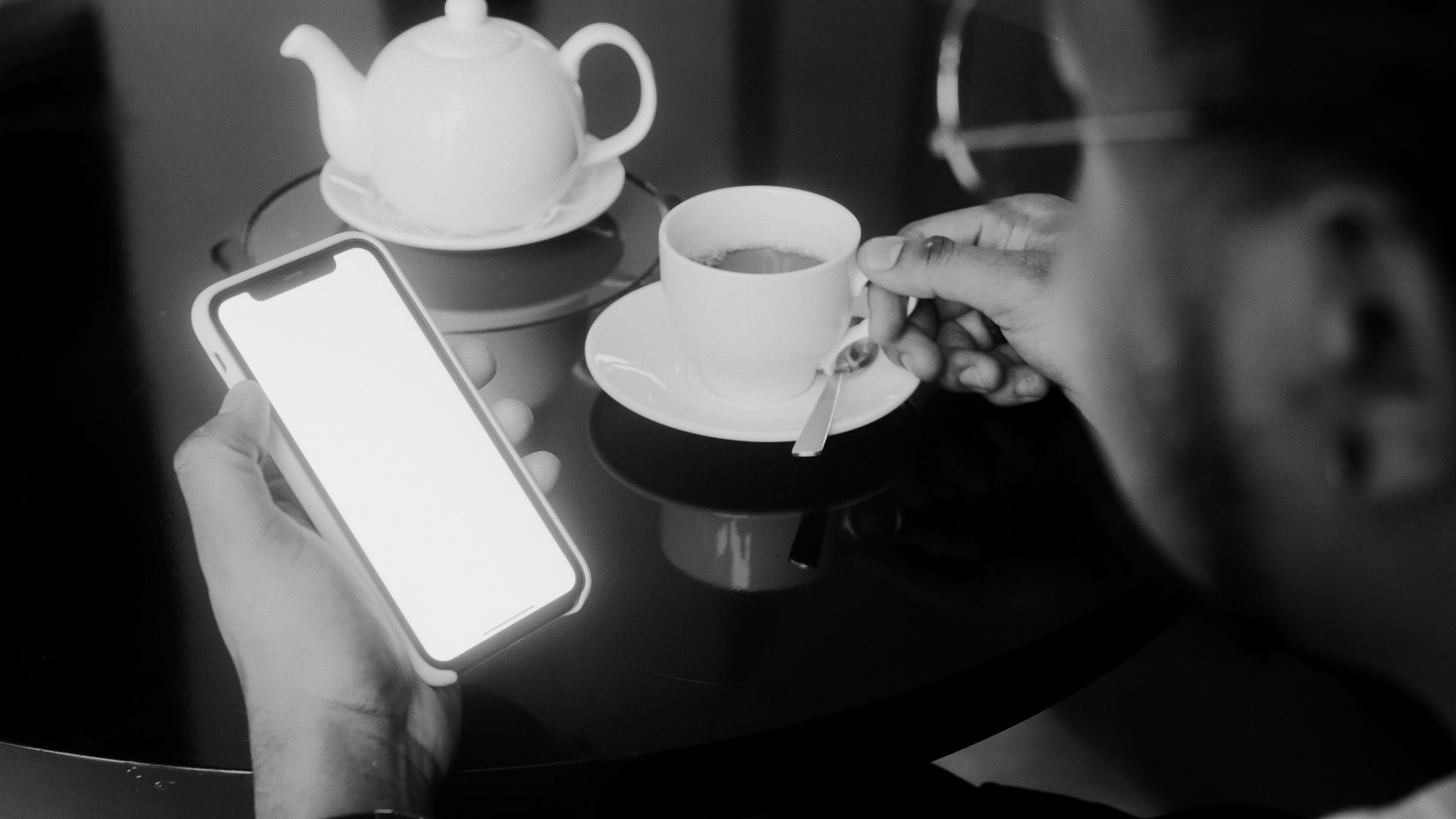 A person reading news on phone