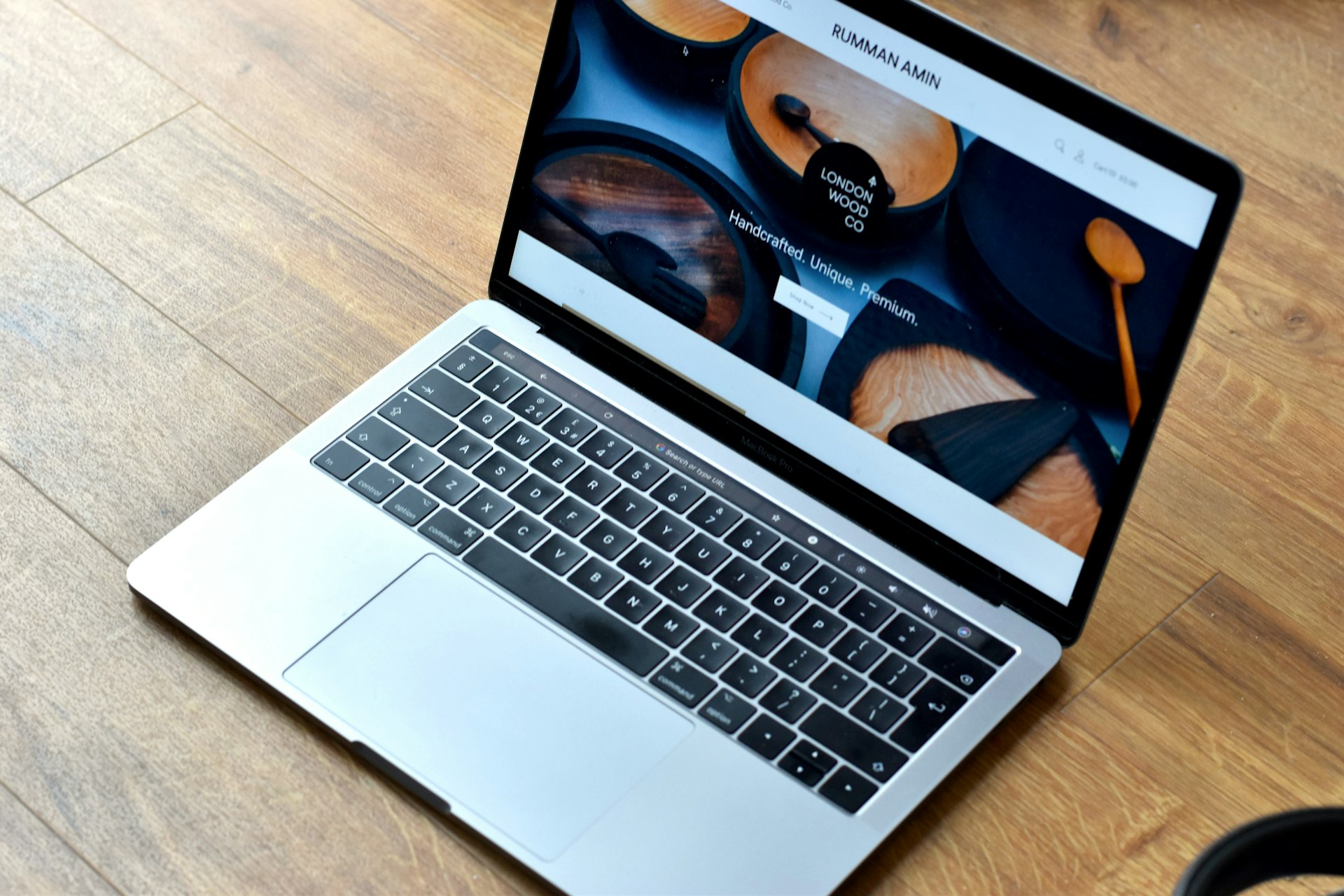 A privacy policy page open on a laptop