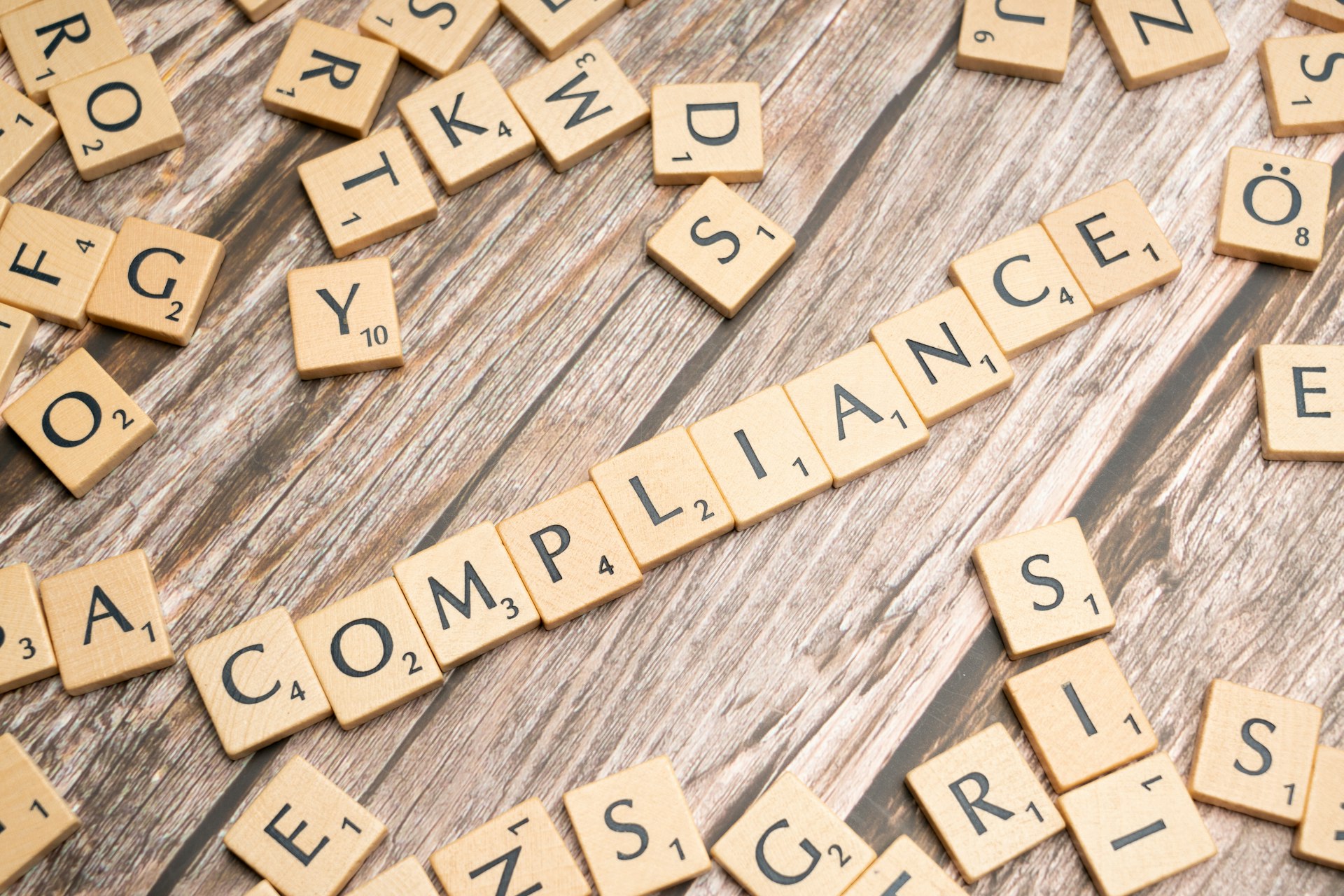 A compliance checklist on a desk
