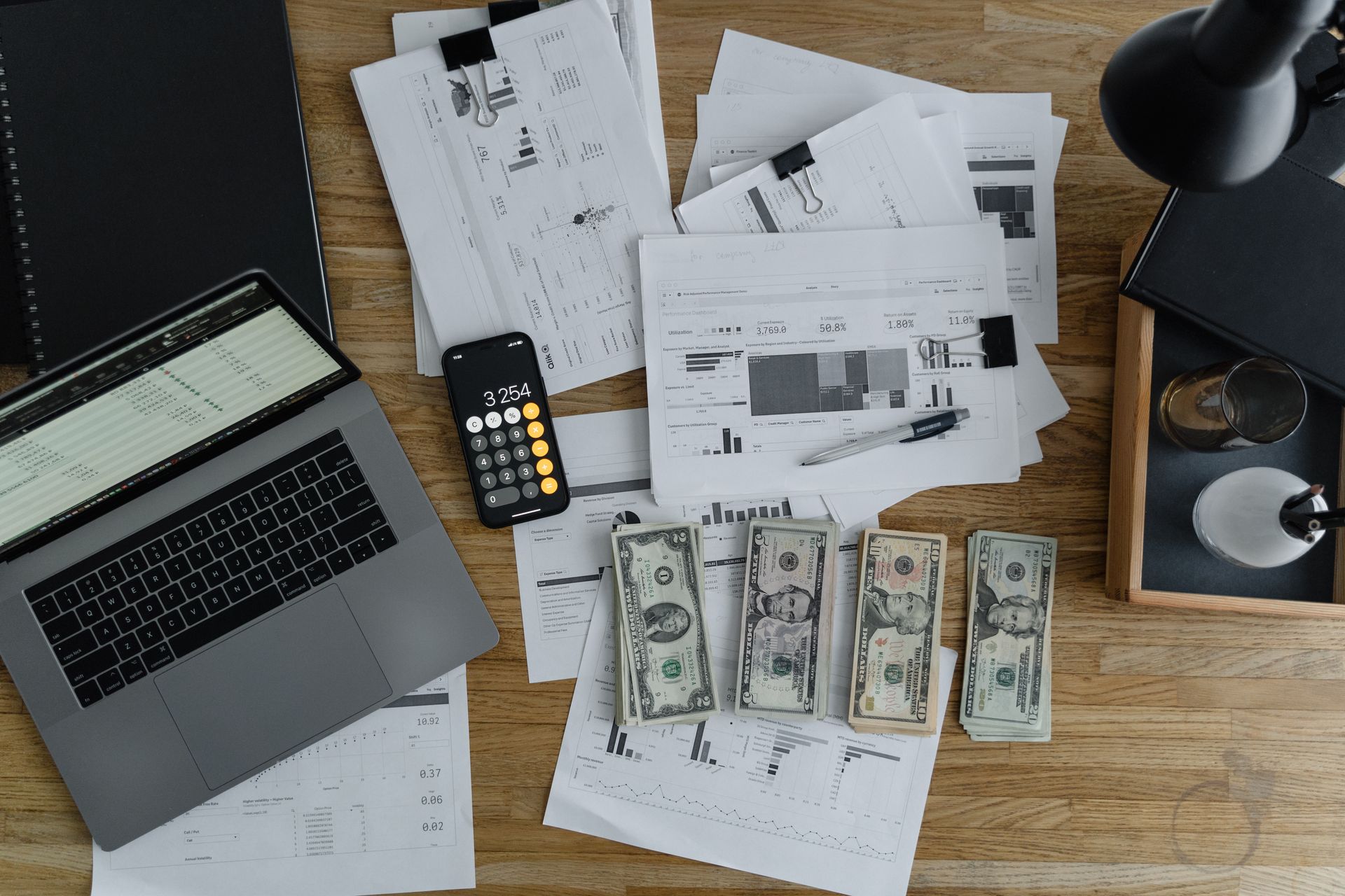 A spreadsheet of earnings per click