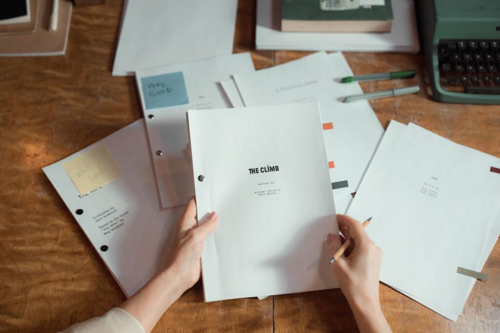 An original and a copy on a desk