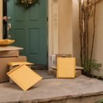 Delivery boxes on a doorstep