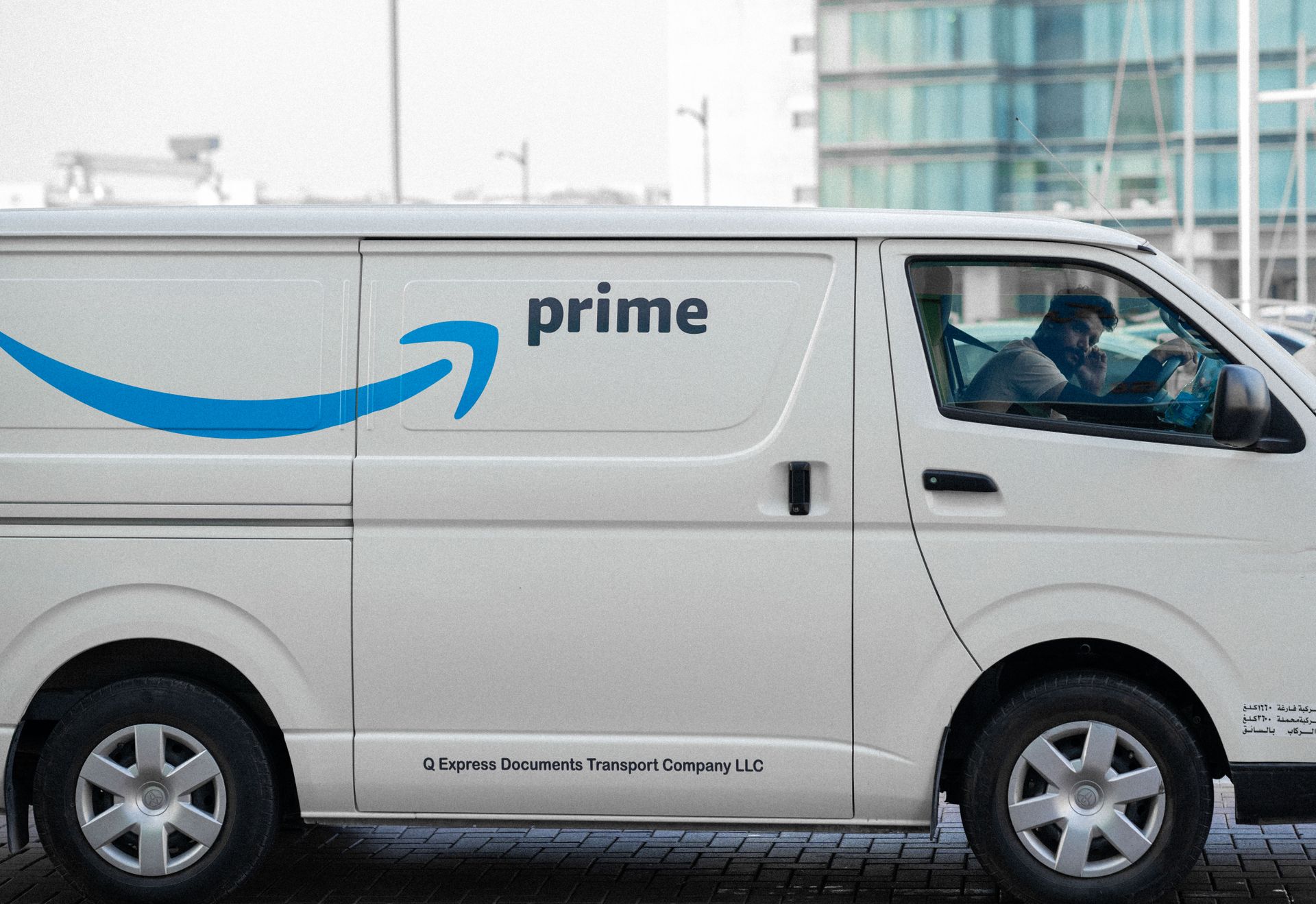 A delivery van