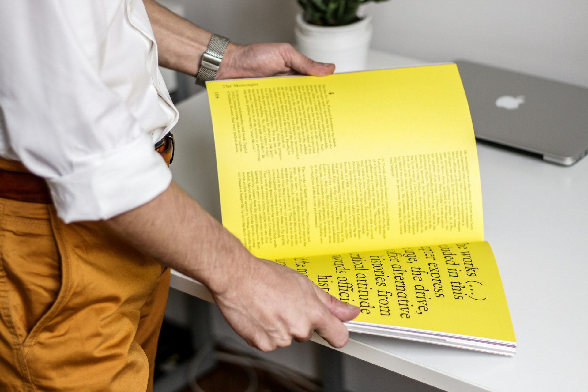 An editor reviewing an article