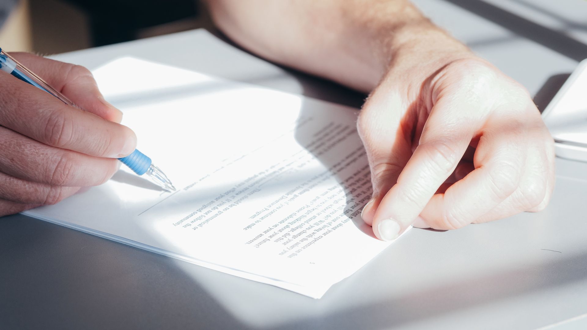 A whitepaper on a desk