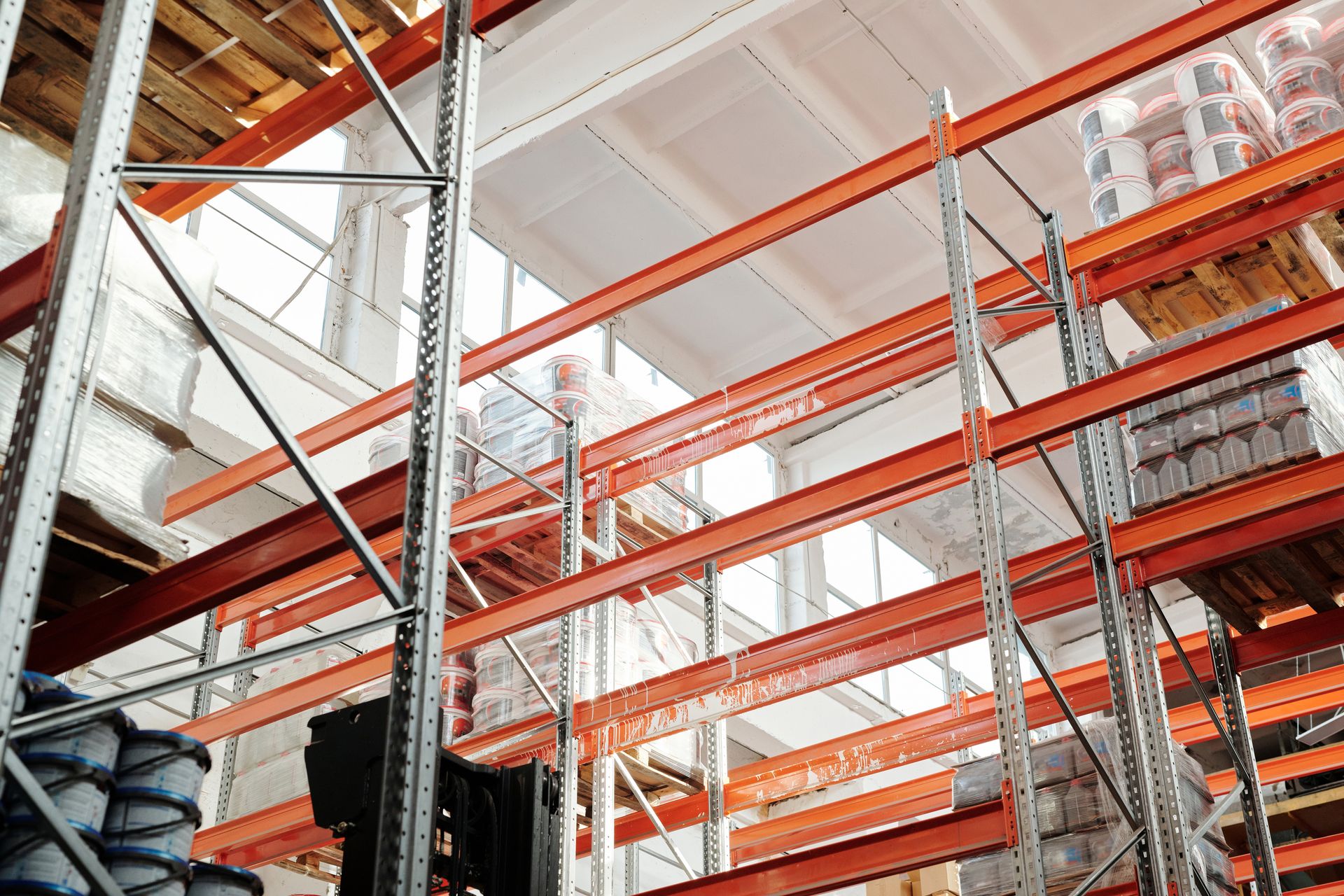 Warehouse shelves