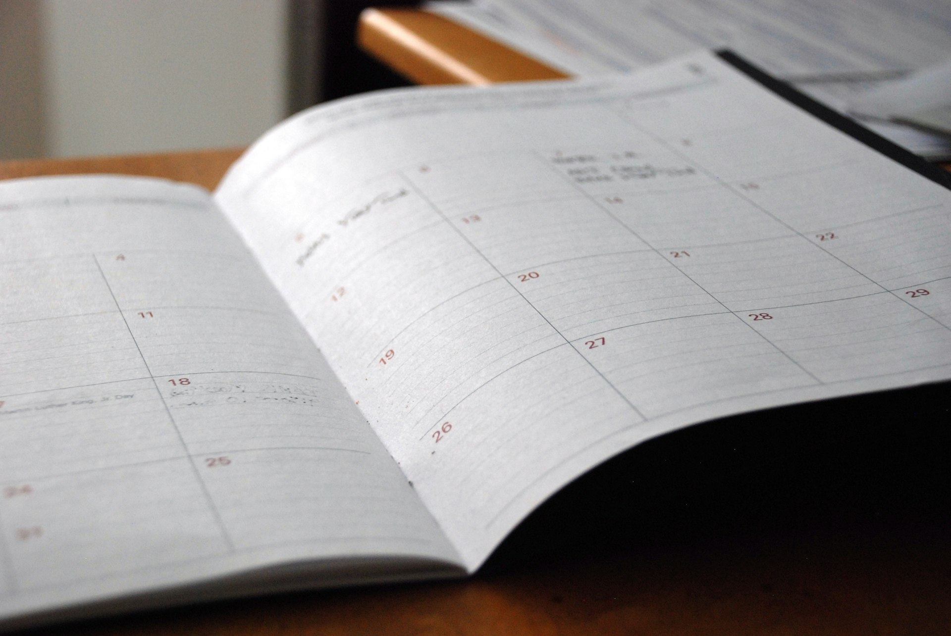 A content calendar
