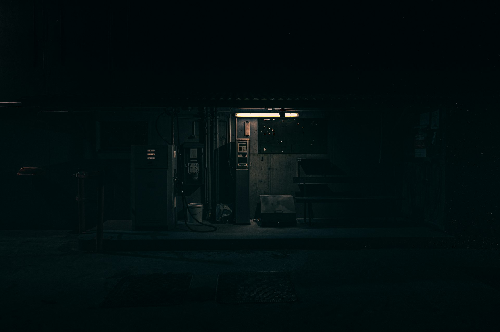 Server lights in the dark