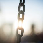 A broken chain link