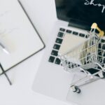 A link marketplace listing on a laptop