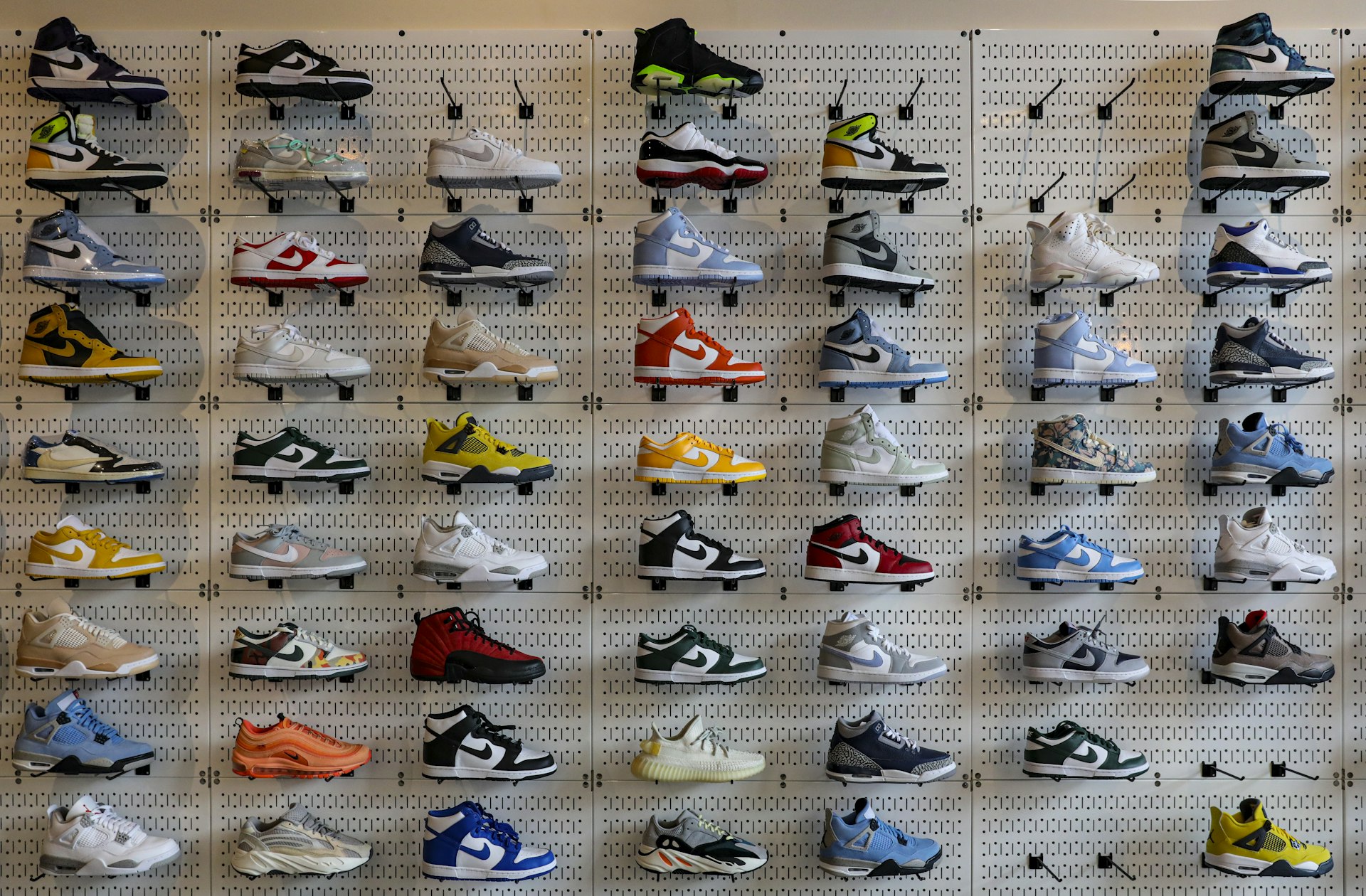 A shoe store display