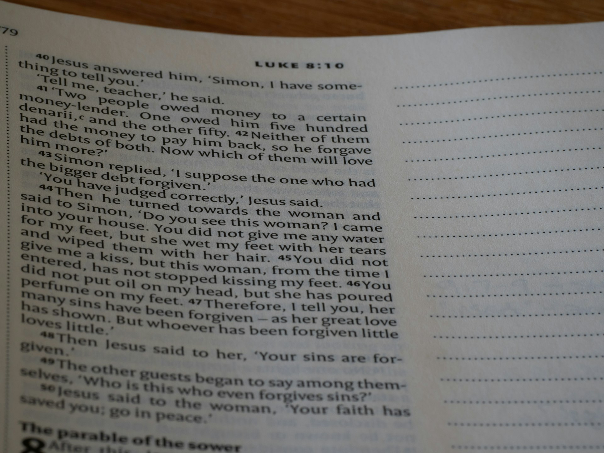 Two versions of a page side by side