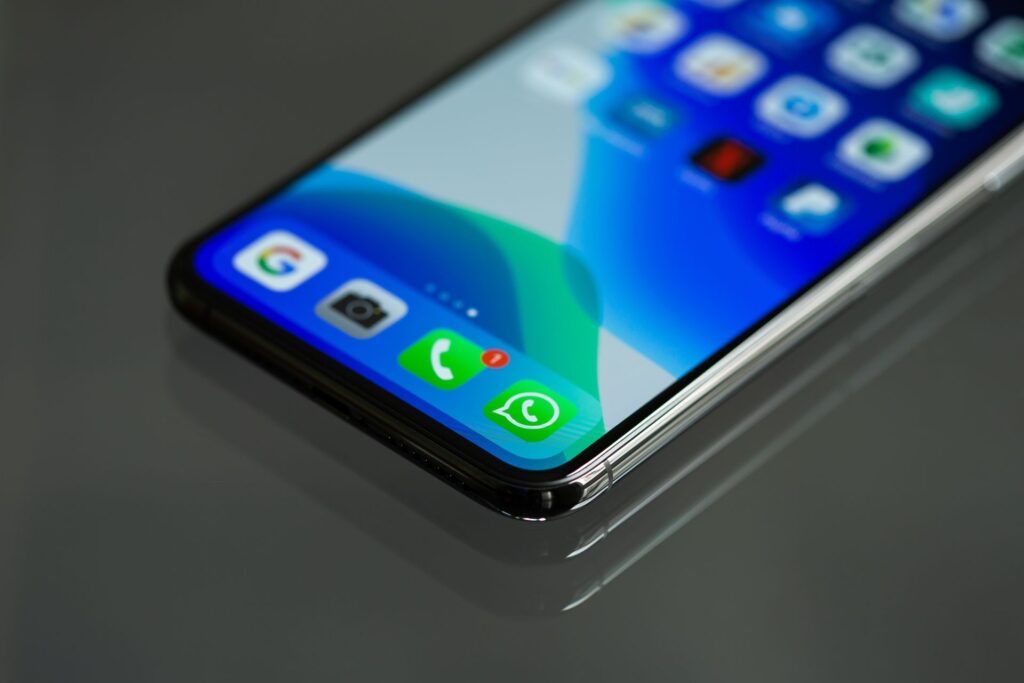 A messaging app on a phone