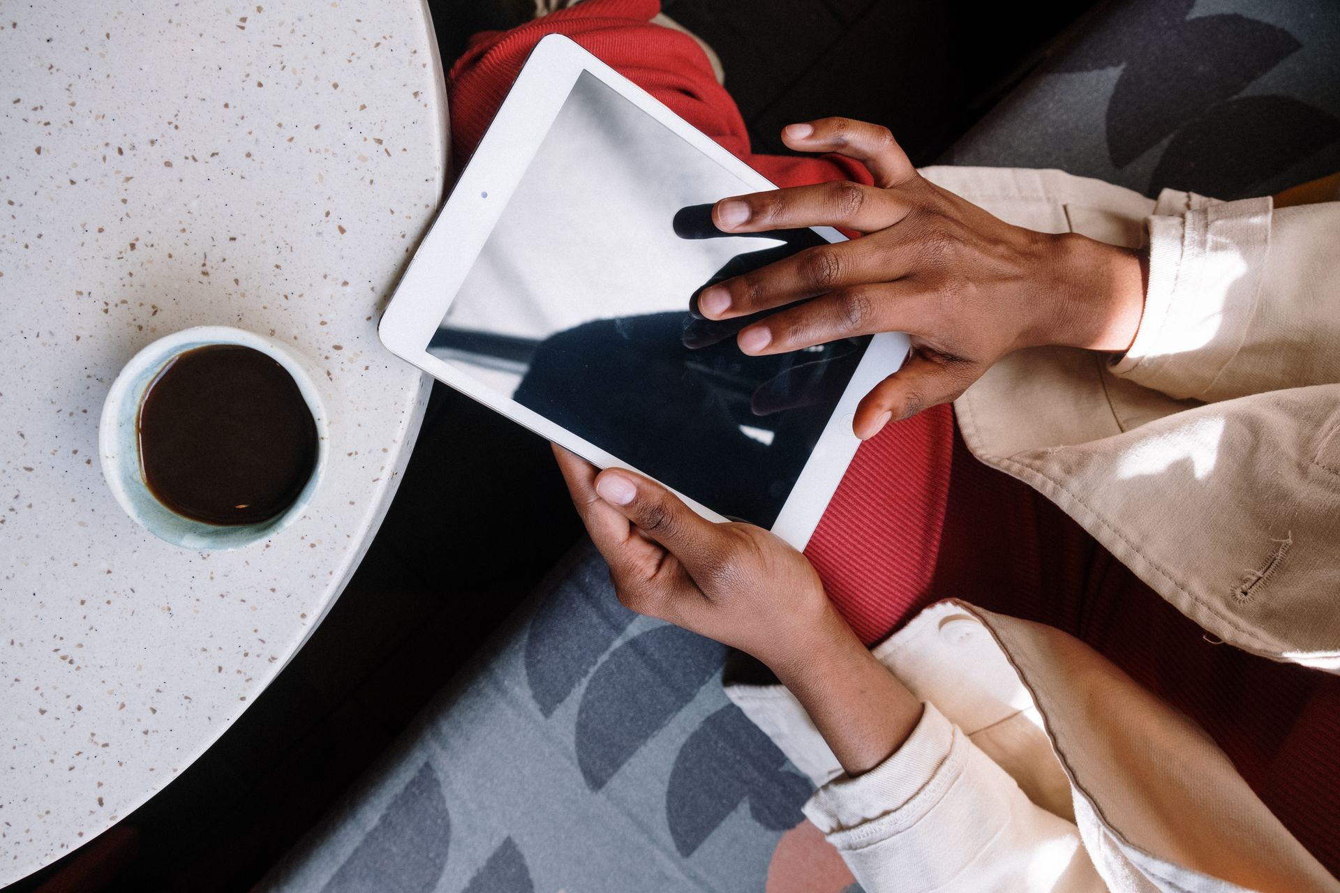 A document on a tablet