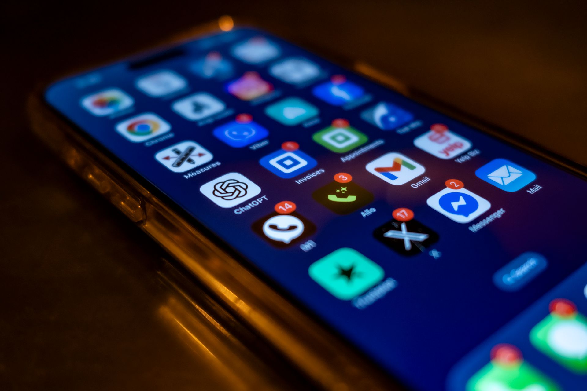 A messaging app on a phone