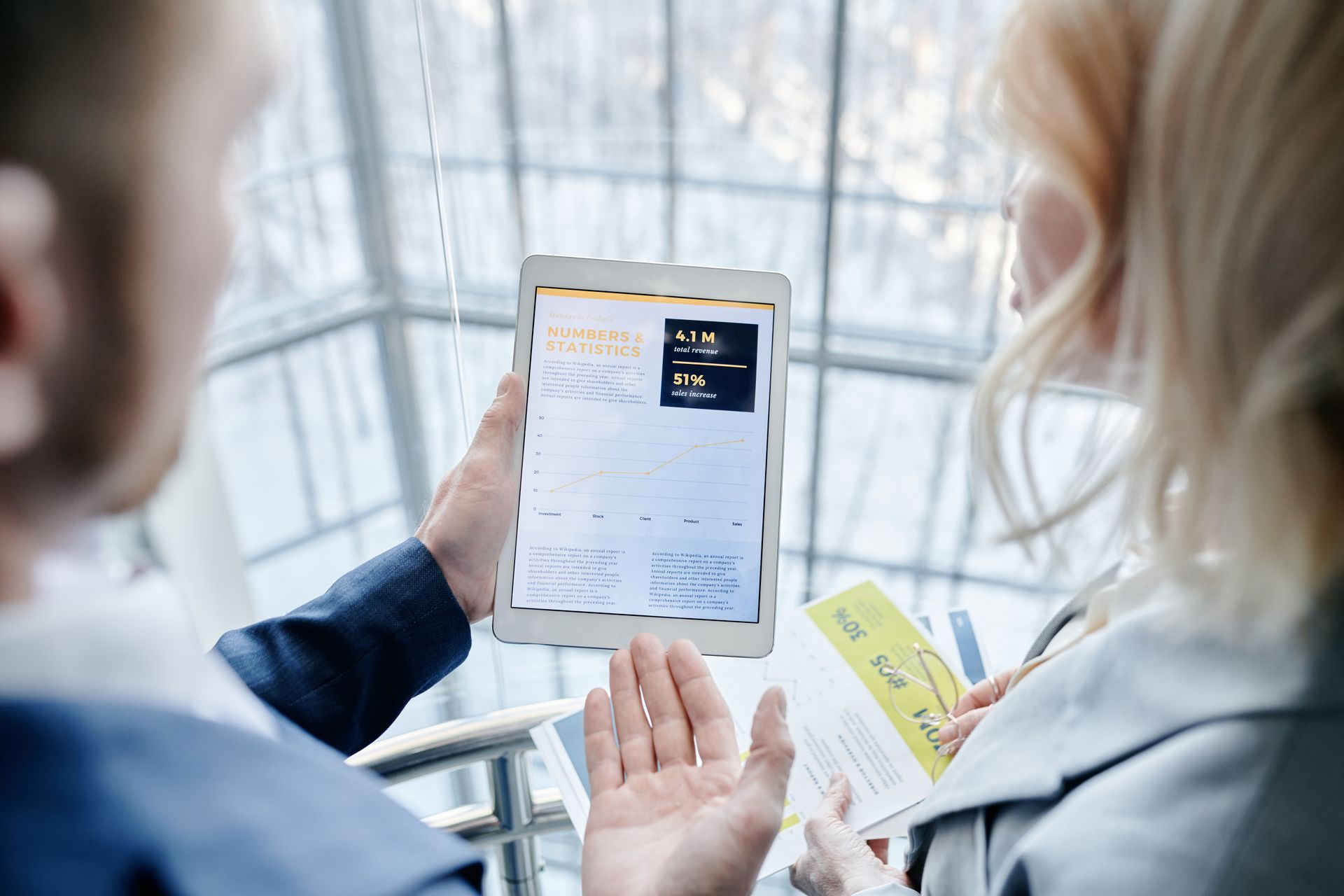 Analytics on a tablet