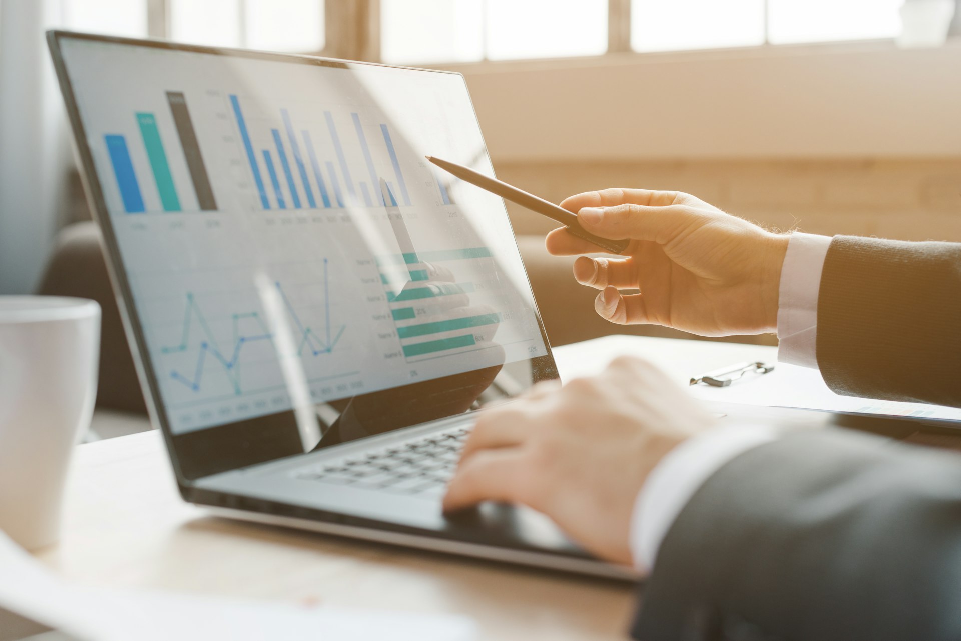 An analyst comparing two reports
