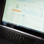 An SEO metrics dashboard showing bar charts of site scores