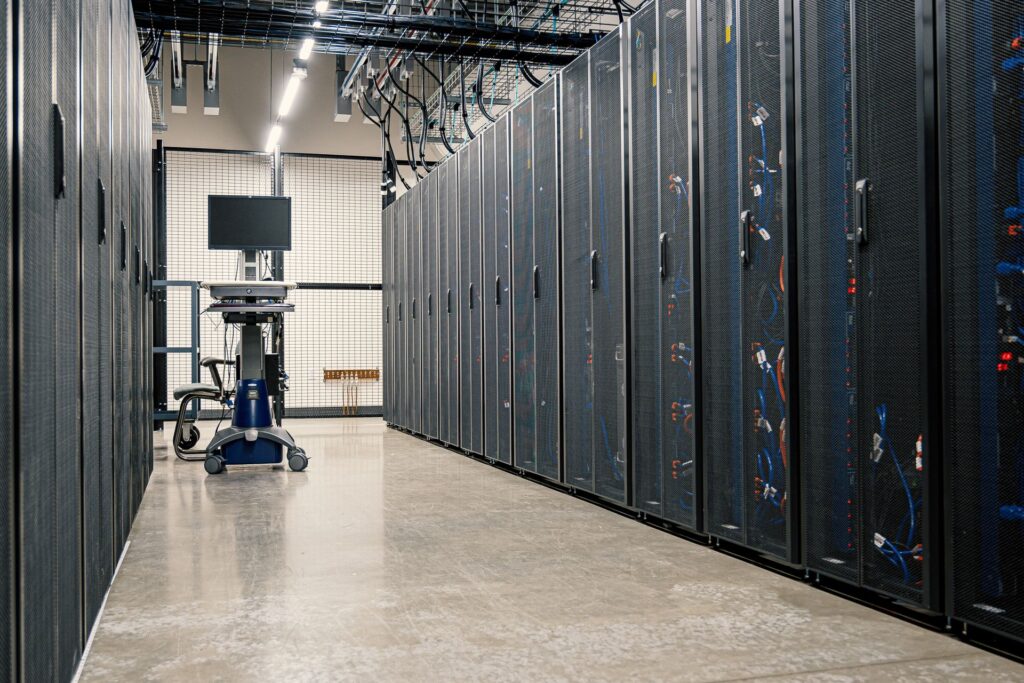 A server room corridor