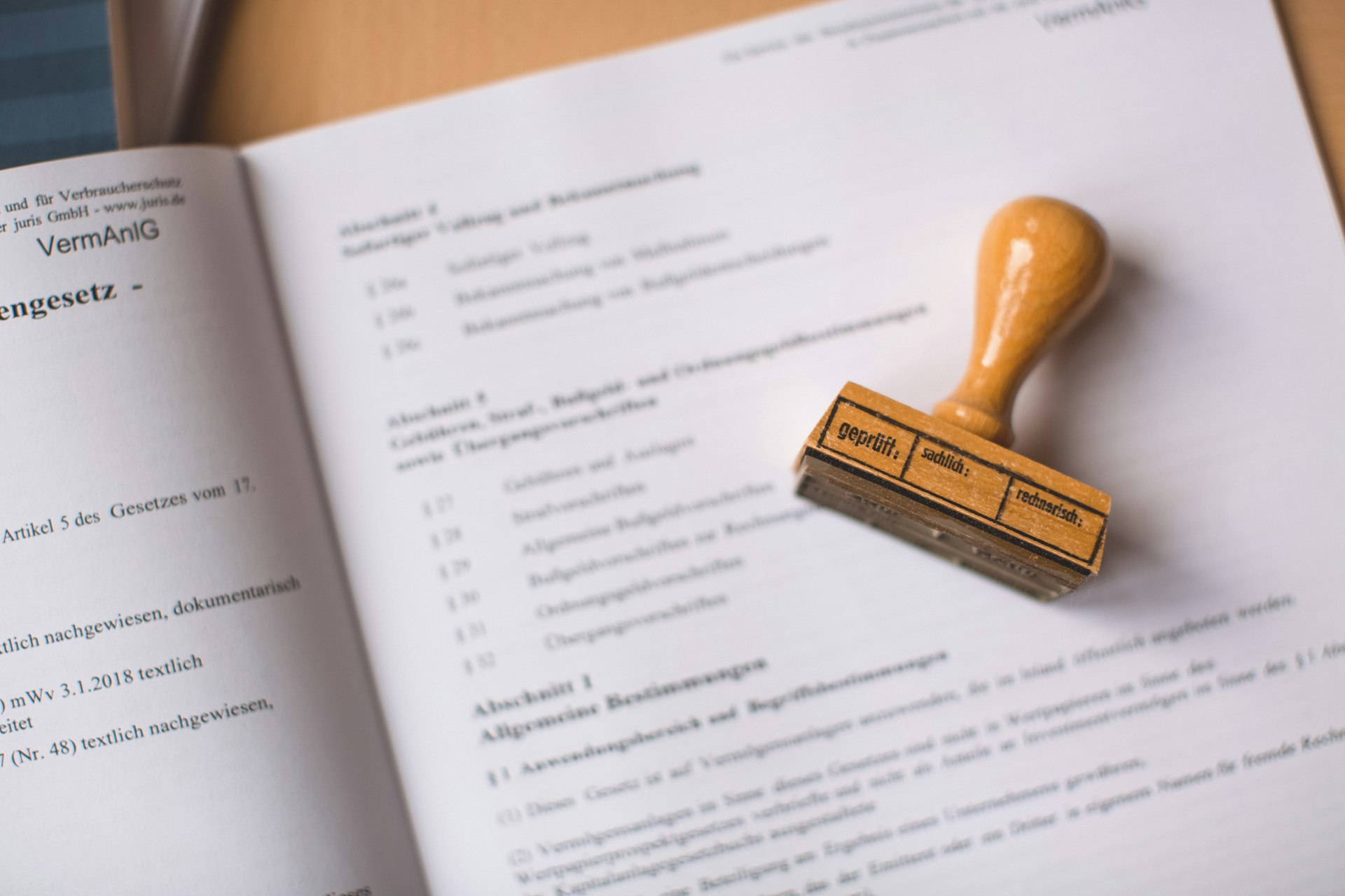 A printed policy document on a desk