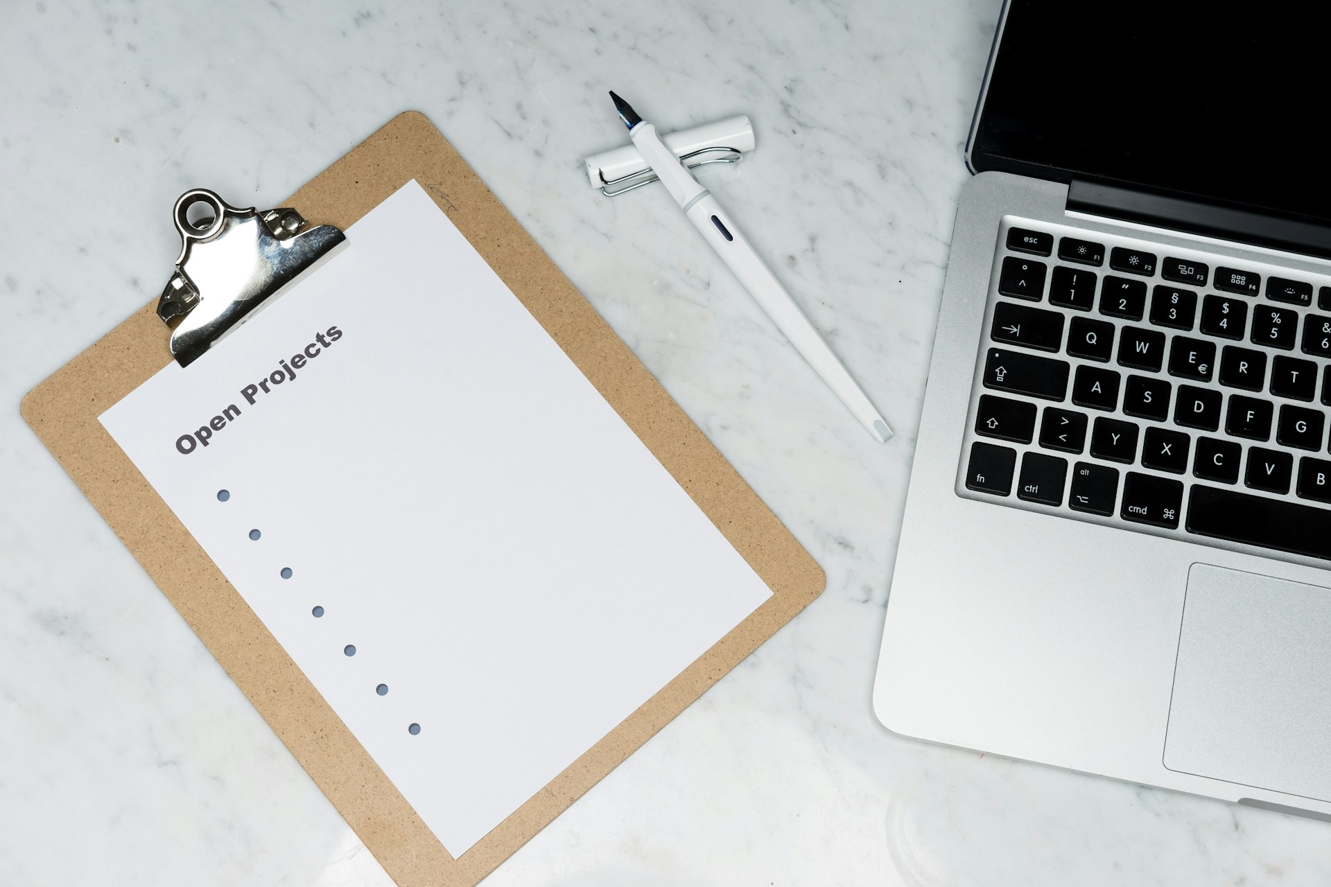 A checklist on a clipboard