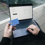 An online checkout page on a laptop