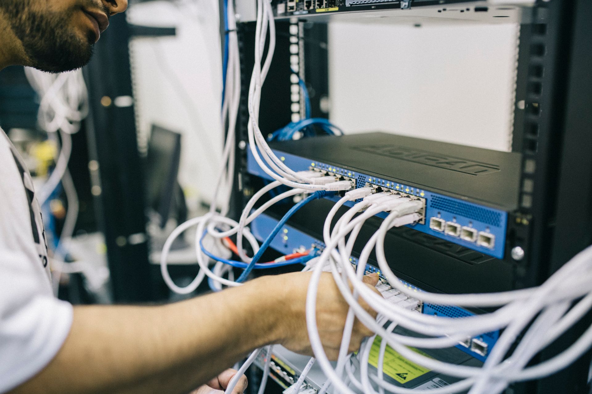 It administrator checking server logs
