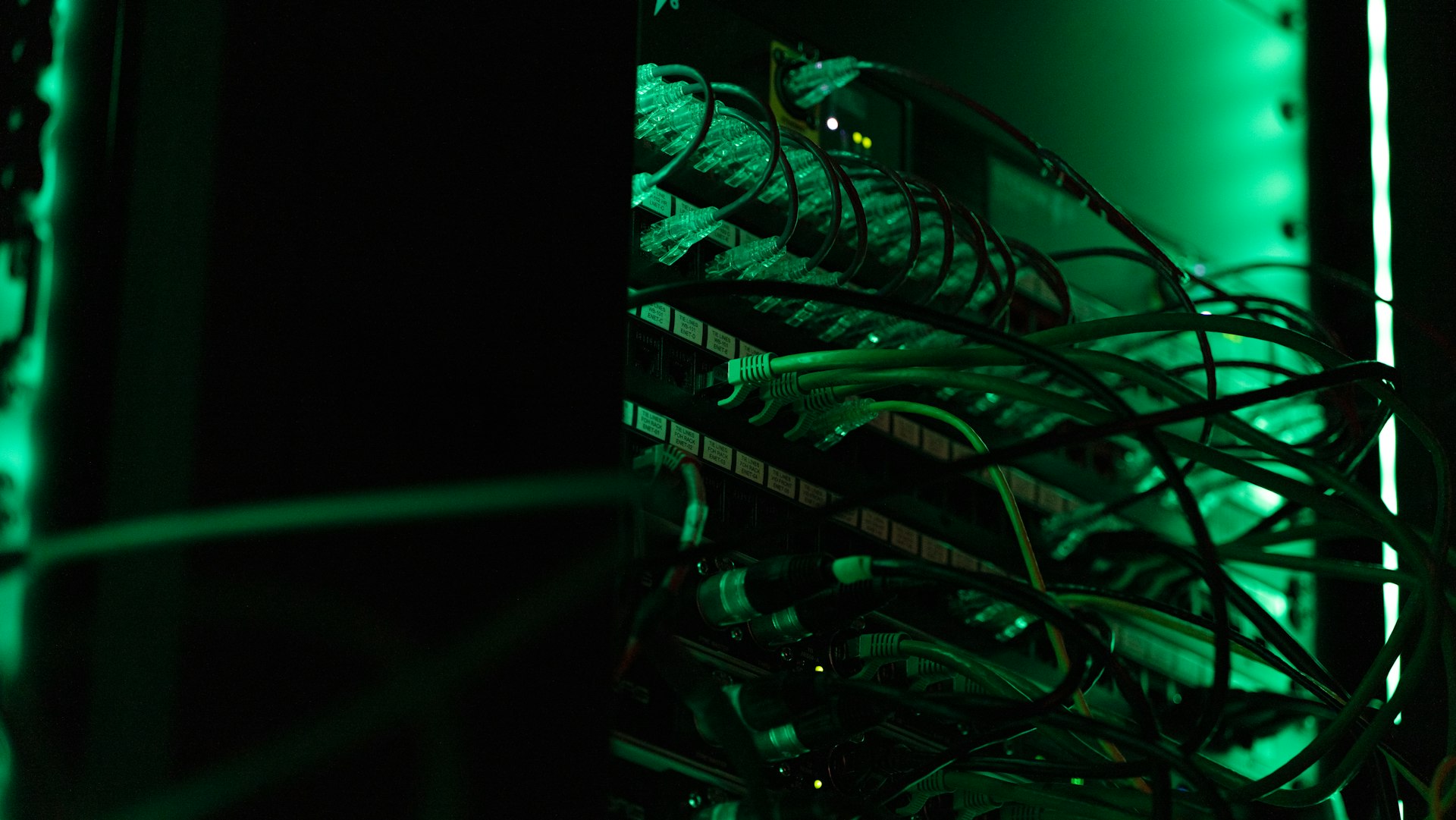 Lights in a server room