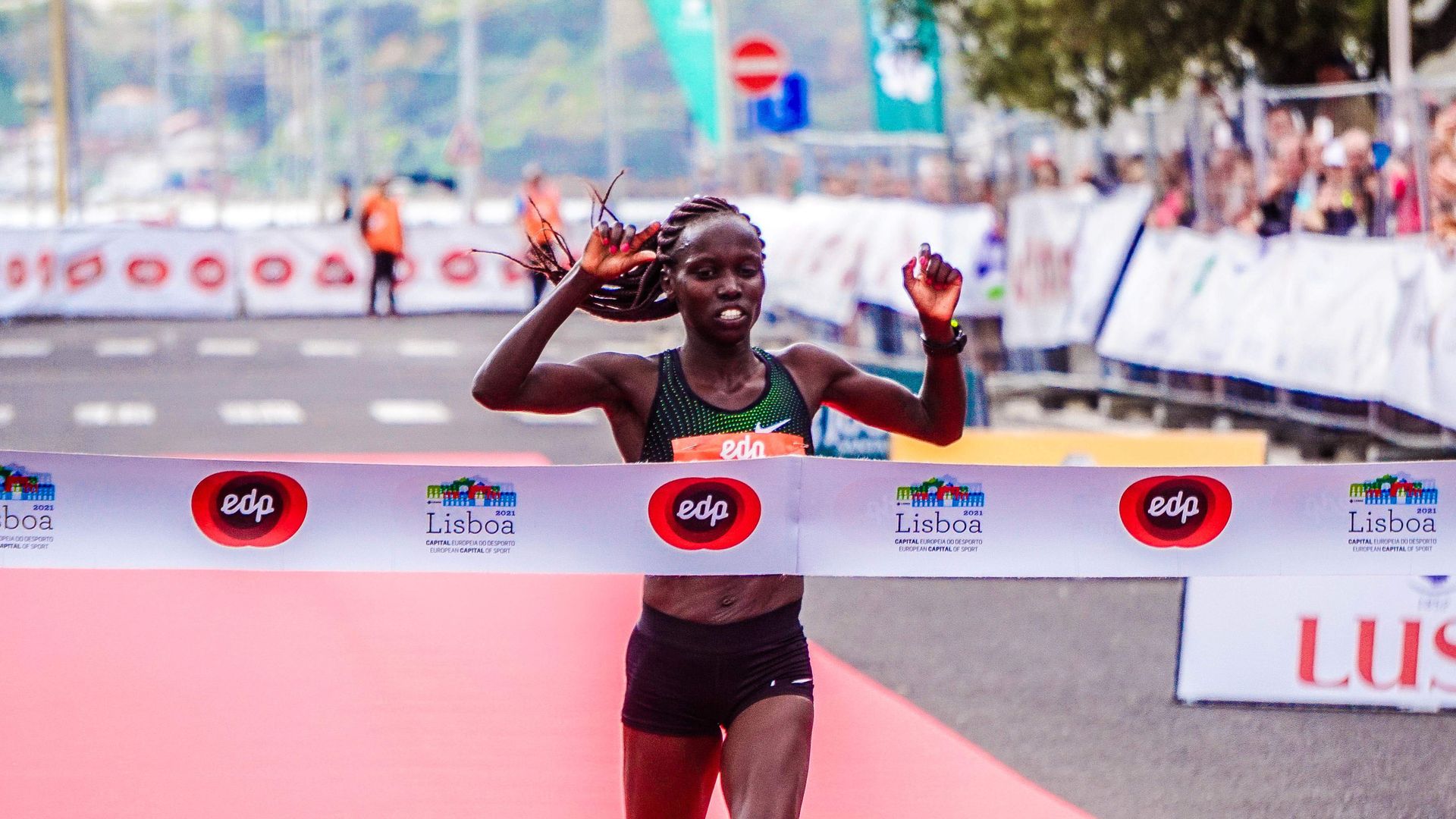 A finish line tape