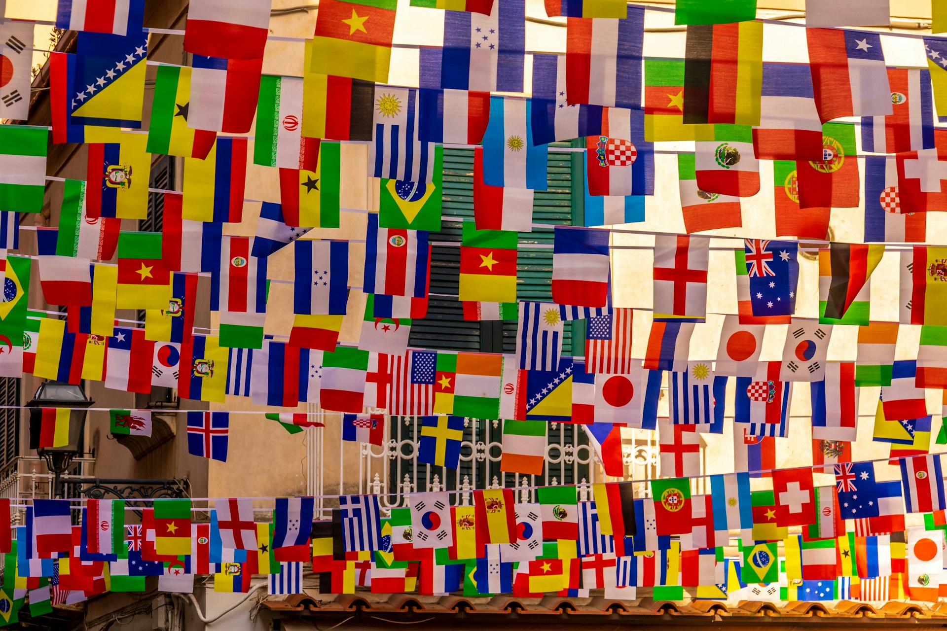 Flags of several countries