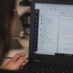 A public records search on a computer