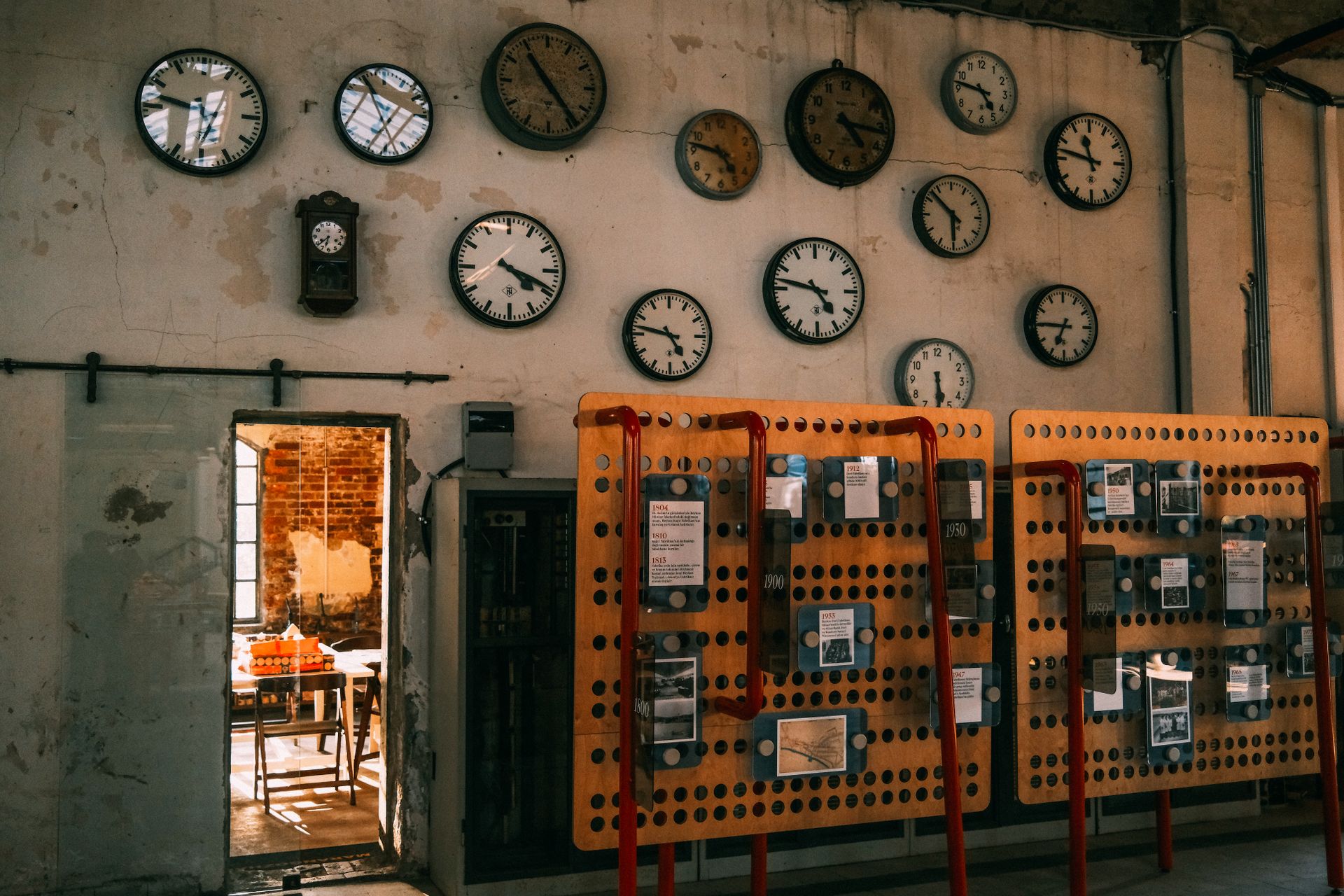 A clock on a wall