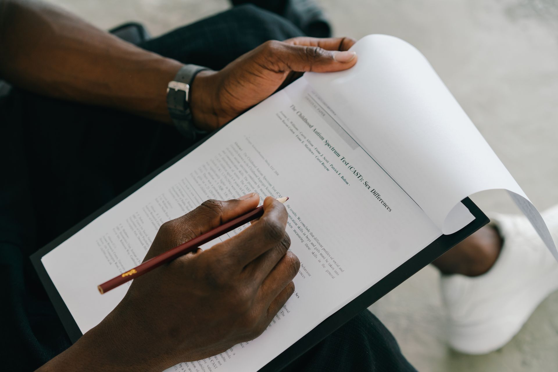 A researcher citing a source in a paper