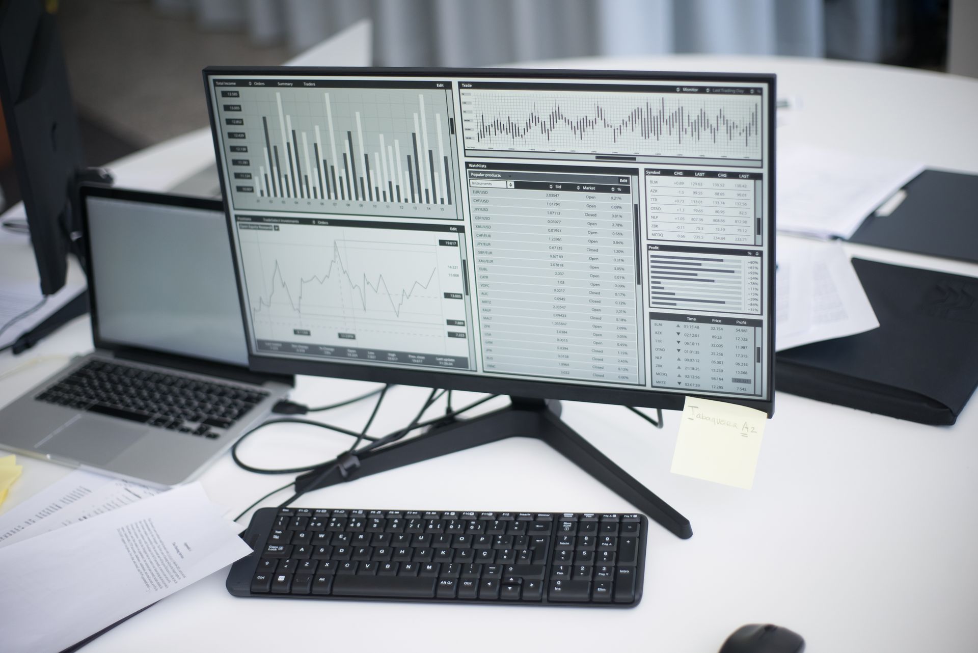 Analytics on a laptop