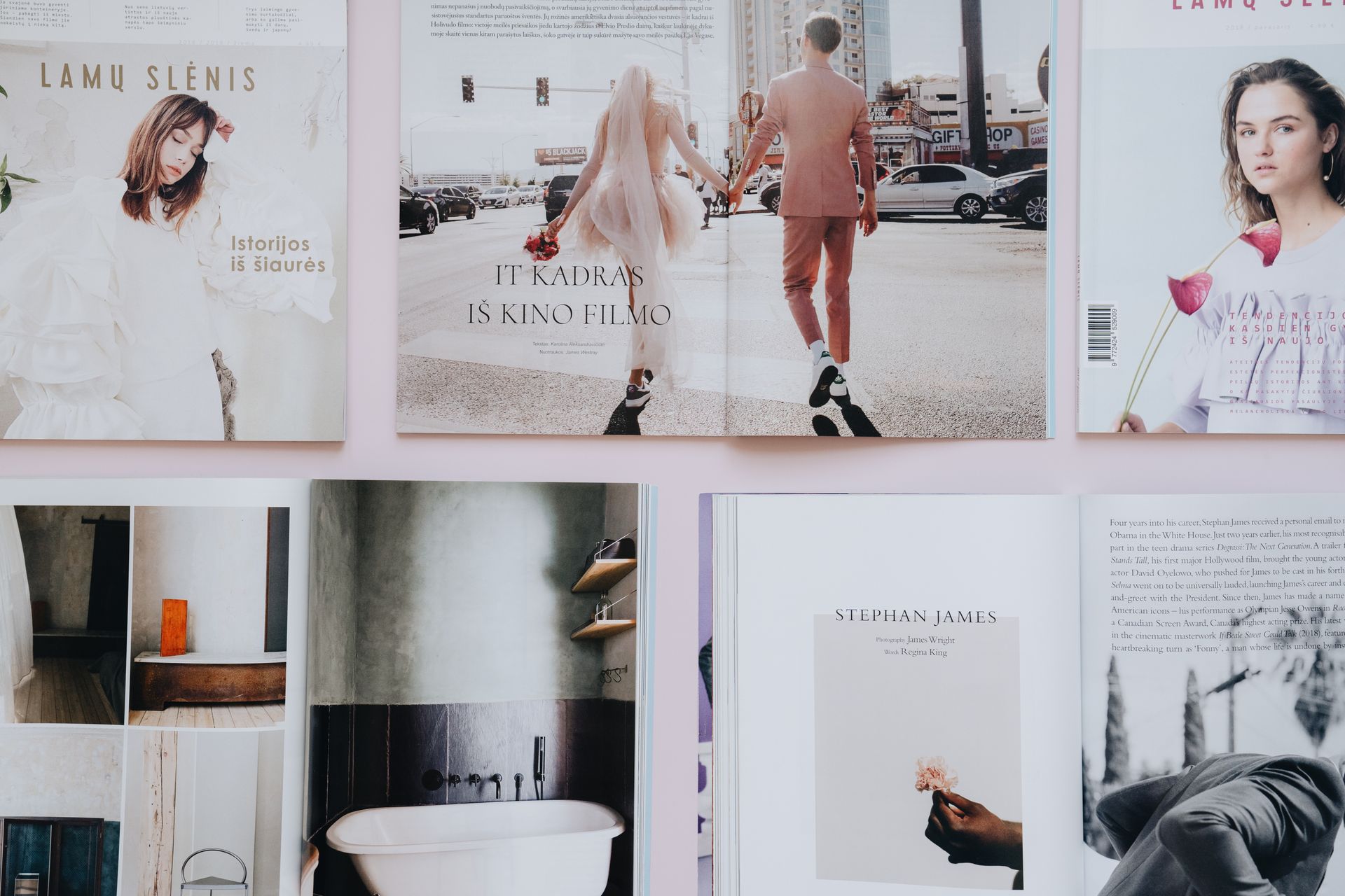 Brand profile pages across several sites