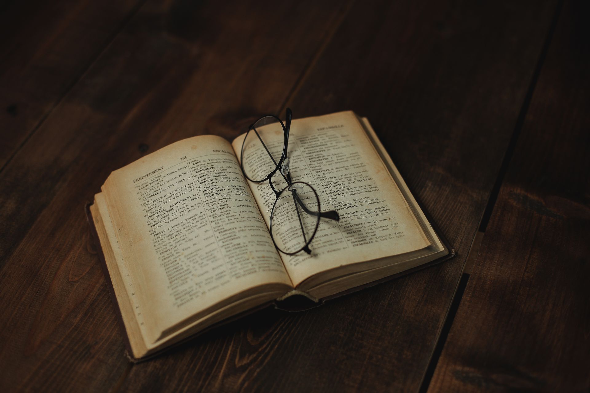 A glossary page on a website